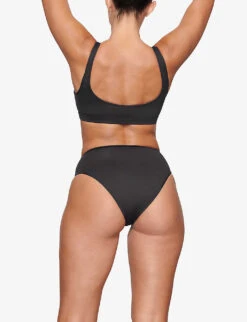 Scoop-neck Recycled Stretch-nylon Bikini Top -Ress Clothing Shop R04164374 ONYX ALT03