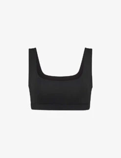 Scoop-neck Recycled Stretch-nylon Bikini Top