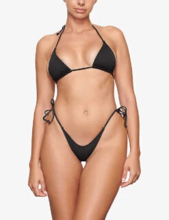 Triangle Recycled Stretch-nylon Bikini Top 7 Triangle Recycled Stretch-nylon Bikini Top -Ress Clothing Shop R04164375 ONYX ALT01