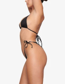 Triangle Recycled Stretch-nylon Bikini Top 8 Triangle Recycled Stretch-nylon Bikini Top -Ress Clothing Shop R04164375 ONYX ALT02