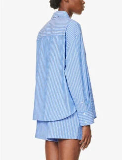 Resort Striped Cotton-poplin Shirt -Ress Clothing Shop R04164436 STRIPE0004 ALT02