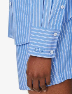 Resort Striped Cotton-poplin Shirt -Ress Clothing Shop R04164436 STRIPE0004 ALT03