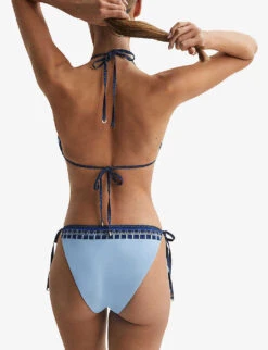 Reiss Tina Printed Stretch-nylon Bikini Top 10 Reiss Tina Printed Stretch-nylon Bikini Top -Ress Clothing Shop R04164812 BLUEPRINT ALT03