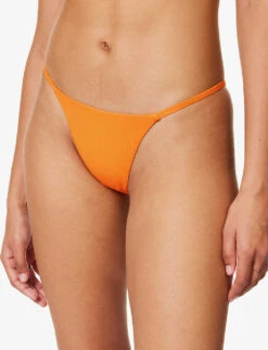 Barbados High-rise Bikini Bottoms 9 Barbados High-rise Bikini Bottoms -Ress Clothing Shop R04165691 TANGERINERIB ALT02
