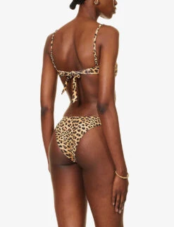 Clovelly Animal-print Recycled Nylon-blend Bikini Top 10 Clovelly Animal-print Recycled Nylon-blend Bikini Top -Ress Clothing Shop R04165702 JAGUAR ALT03