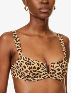 Clovelly Animal-print Recycled Nylon-blend Bikini Top 11 Clovelly Animal-print Recycled Nylon-blend Bikini Top -Ress Clothing Shop R04165702 JAGUAR ALT04