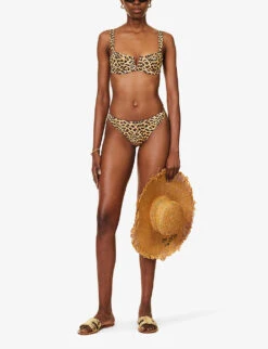 Byron Animal-print Recycled Nylon-blend High-rise Bikini Bottom 8 Byron Animal-print Recycled Nylon-blend High-rise Bikini Bottom -Ress Clothing Shop R04165703 JAGUAR ALT01