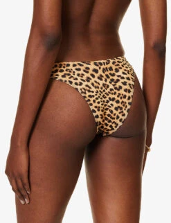 Byron Animal-print Recycled Nylon-blend High-rise Bikini Bottom 10 Byron Animal-print Recycled Nylon-blend High-rise Bikini Bottom -Ress Clothing Shop R04165703 JAGUAR ALT03