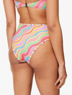 It's Now Cool Rainbow High-rise Bikini Bottoms -Ress Clothing Shop R04165810 RAINBOW ALT03