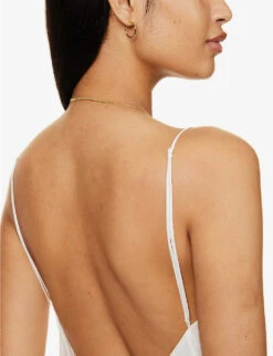 Xena V-neck Silk Night Dress -Ress Clothing Shop R04165834 IVORYCORE ALT03