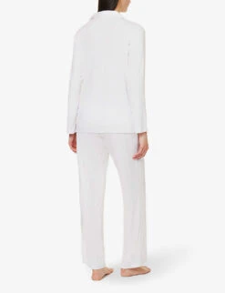 Eberjey Gisele Ribbed Stretch-jersey Pyjama Set 8 Eberjey Gisele Ribbed Stretch-jersey Pyjama Set -Ress Clothing Shop R04166204 WHITE ALT02