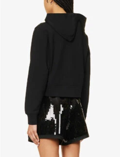 Palm Angels Brand-embroidered Kangaroo-pocket Cotton-jersey Hoody -Ress Clothing Shop R04166263 BLACKWHITE ALT03