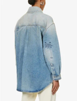 Palm Angels Paris Cargo Oversized Denim Shirt 10 Palm Angels Paris Cargo Oversized Denim Shirt -Ress Clothing Shop R04166276 LIGHTBLUE ALT03