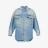 Palm Angels Paris Cargo Oversized Denim Shirt -Ress Clothing Shop R04166276 LIGHTBLUE M