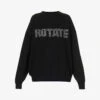 Crystal-embellished Logo-print Organic-cotton Sweatshirt -Ress Clothing Shop R04166491 BLACK M