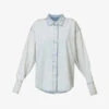 GOOD AMERICAN Weekender Faded-wash Denim Shirt -Ress Clothing Shop R04166584 INDIGO499 M