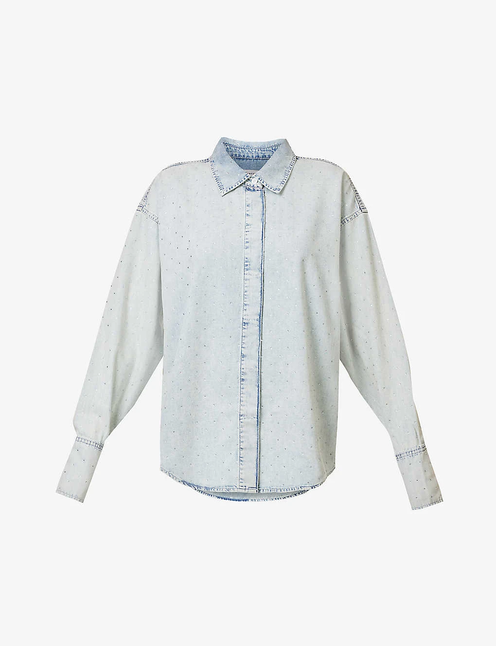 GOOD AMERICAN Weekender Faded-wash Denim Shirt 3 GOOD AMERICAN Weekender Faded-wash Denim Shirt