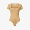 GOOD AMERICAN Scuba Square-neck Stretch-woven Body -Ress Clothing Shop R04166614 PECAN001 M