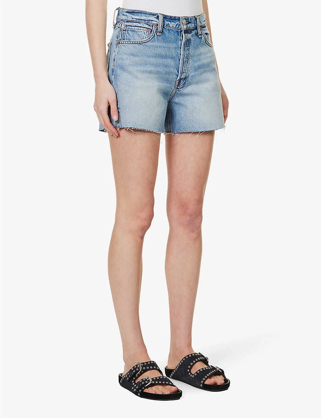 Rag & Bone Cut-off High-rise Denim Shorts 5 Rag & Bone Cut-off High-rise Denim Shorts - Image 3
