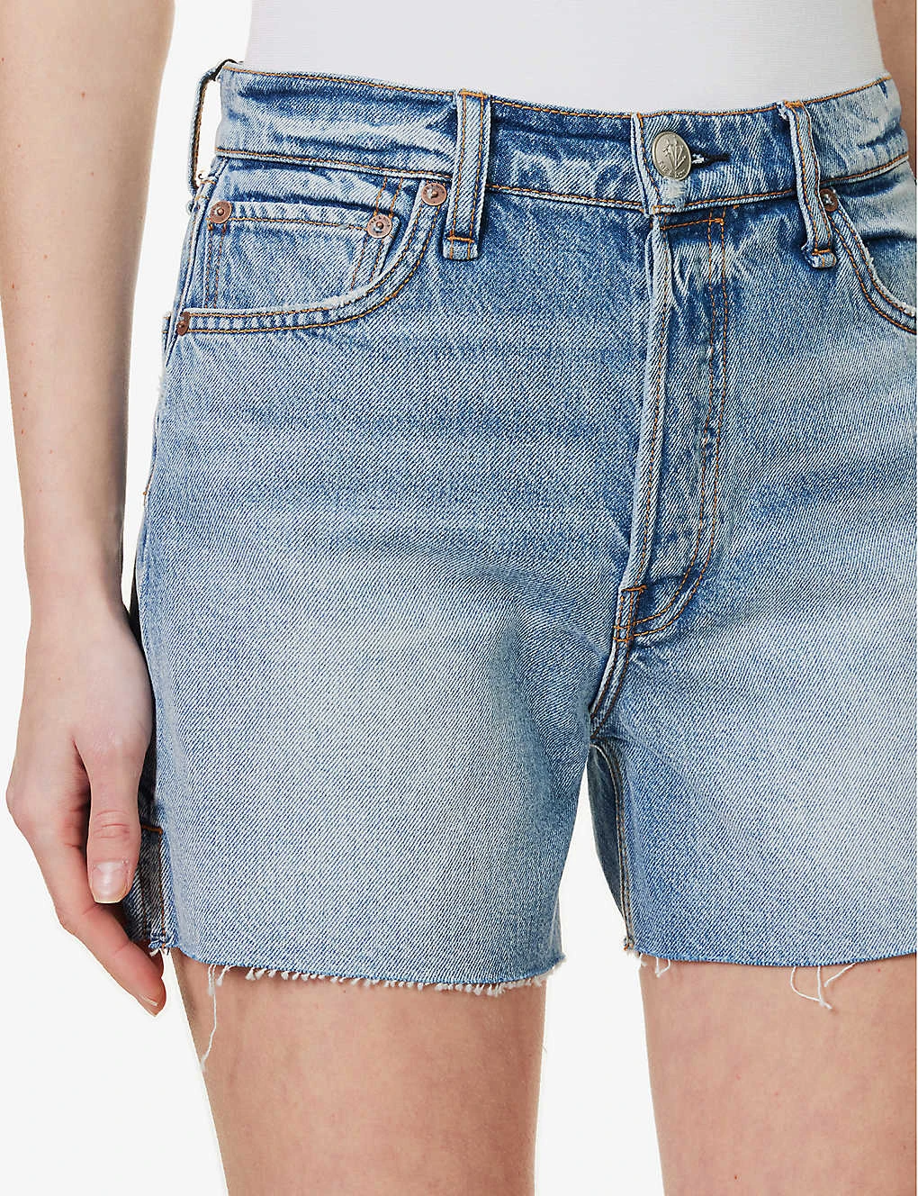 Rag & Bone Cut-off High-rise Denim Shorts 7 Rag & Bone Cut-off High-rise Denim Shorts - Image 5