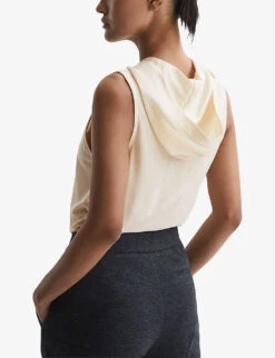 Reiss Hayley Hooded Stretch-woven Top 9 Reiss Hayley Hooded Stretch-woven Top -Ress Clothing Shop R04169186 CREAM ALT03