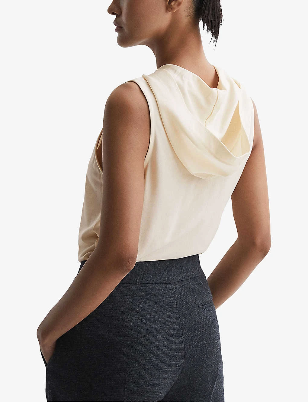 Reiss Hayley Hooded Stretch-woven Top 6 Reiss Hayley Hooded Stretch-woven Top - Image 4