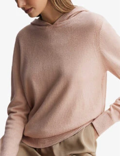 Reiss Agnes Relaxed-fit Wool-blend Hoody -Ress Clothing Shop R04169304 NEUTRAL ALT02