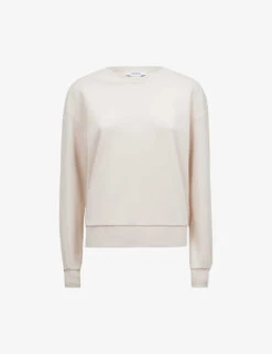 Reiss Brandy Dropped-shoulders Cotton-blend Sweatshirt