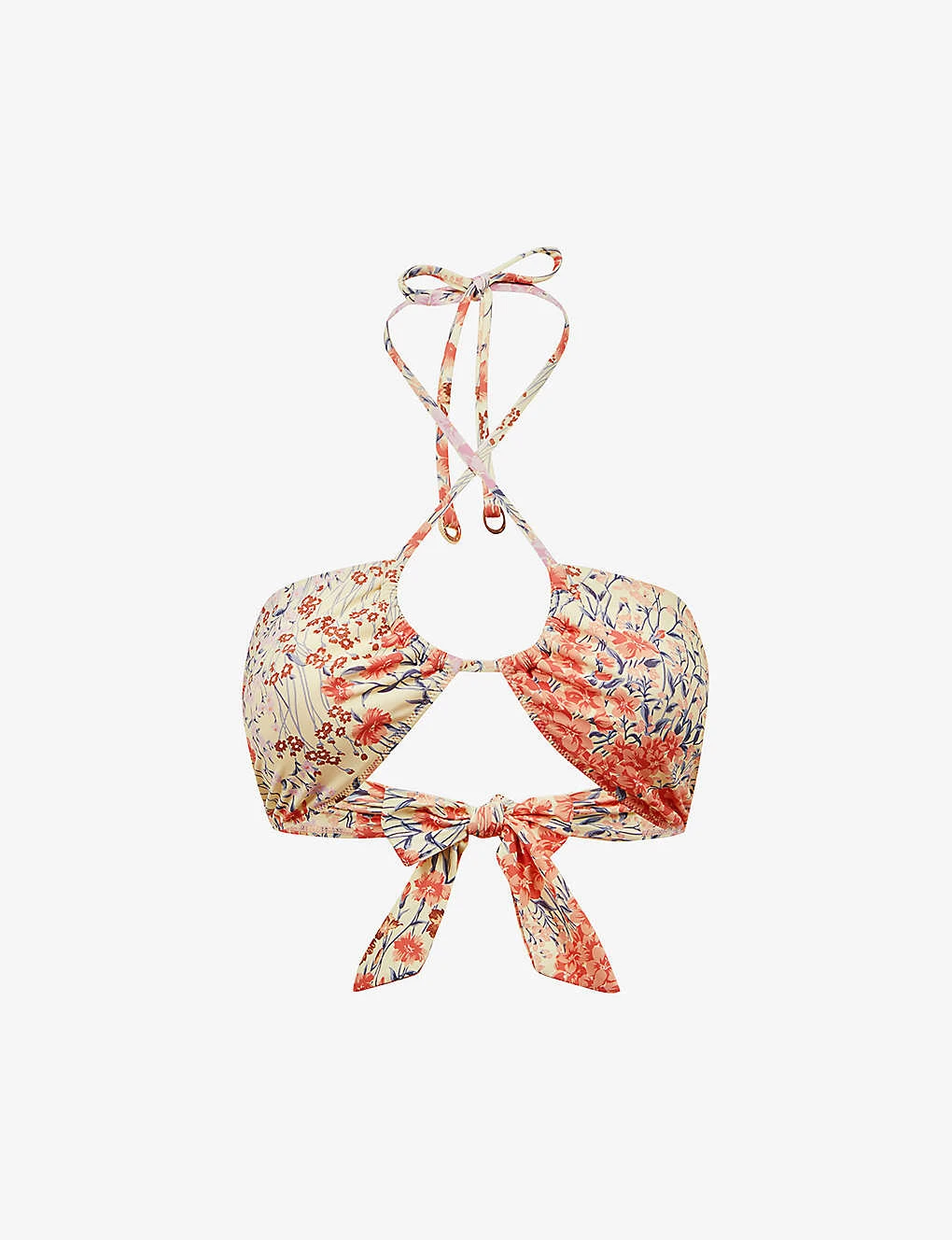 Reiss Lola Floral-print Halter-neck Bikini Top 3 Reiss Lola Floral-print Halter-neck Bikini Top