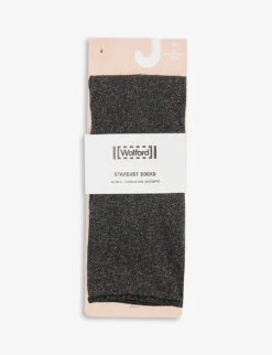 Wolford Stardust Glitter-speckle Ankle-rise Stretch-woven Socks