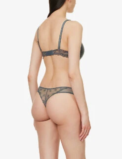 Chantelle Champs Elysées Smooth Stretch-woven Bra -Ress Clothing Shop R04171570 0PVSLATEGREY ALT02