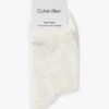 Calvin Klein Branded-cuff Ankle-rise Pack Of Two Stretch-cotton Blend Socks
