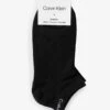 Calvin Klein Branded-cuff Low-rise Pack Of Two Stretch-cotton Blend Socks