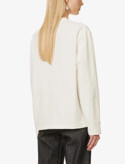 Jil Sander Logo-print Relaxed-fit Cotton-jersey T-shirt -Ress Clothing Shop R04173121 102 ALT03