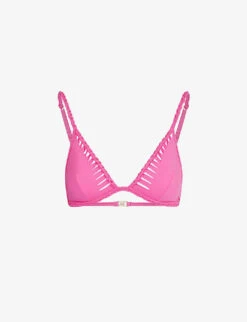 AGENT PROVOCATEUR Sofi Braided Triangle Bikini Top