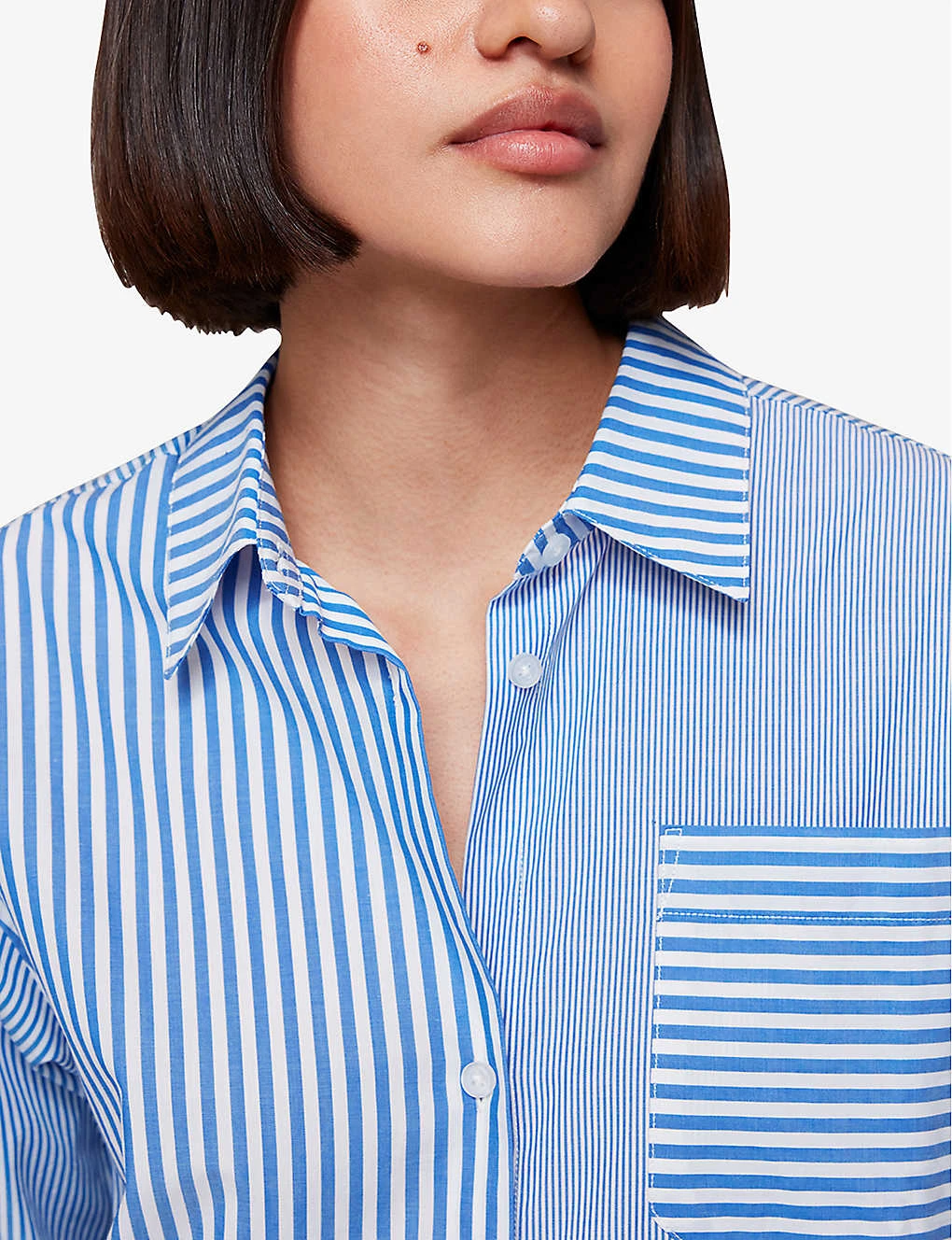 Whistles Millie Stripe Oversized Cotton Shirt 7 Whistles Millie Stripe Oversized Cotton Shirt - Image 5