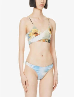 Roberto Cavalli Graphic-pattern Mid-rise Bikini Bottoms -Ress Clothing Shop R04179647 MULTICOLOUR ALT02