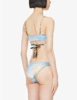 Roberto Cavalli Graphic-pattern Mid-rise Bikini Bottoms -Ress Clothing Shop R04179647 MULTICOLOUR ALT03