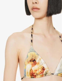 Roberto Cavalli Graphic-pattern Halterneck Bikini Top 11 Roberto Cavalli Graphic-pattern Halterneck Bikini Top -Ress Clothing Shop R04179652 MULTICOLOUR ALT04