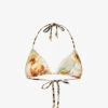 Roberto Cavalli Graphic-pattern Halterneck Bikini Top