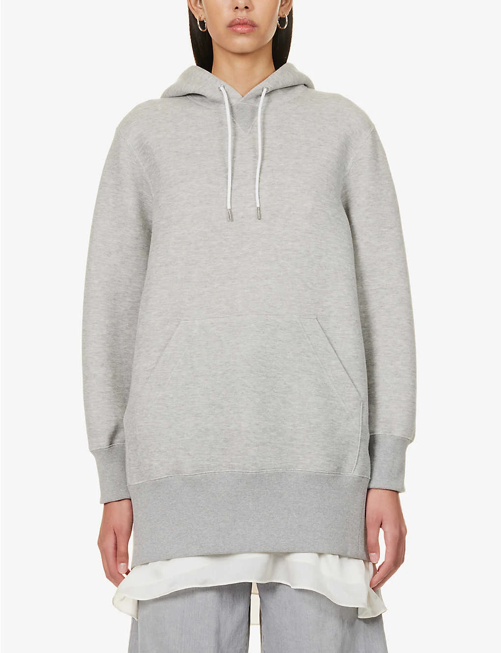 Sacai Zip-back Relaxed-fit Cotton-blend Hoody 5 Sacai Zip-back Relaxed-fit Cotton-blend Hoody - Image 3