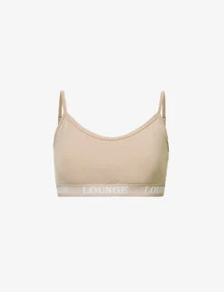 Slumber Logo-embroidered Stretch-jersey Bra