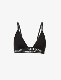 Bamboo Triangle Branded-underband Stretch-jersey Bra
