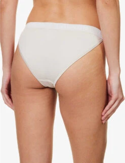 Bamboo Triangle Branded-waistband Stretch-jersey Brief -Ress Clothing Shop R04180963 ALLCREAM ALT03
