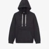 THE KOOPLES Logo-drawstrings Knitted Cotton-blend Hoody -Ress Clothing Shop R04181725 BLACKWASHED M