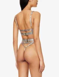 Alta Plunge-neck Stretch-woven Bra 8 Alta Plunge-neck Stretch-woven Bra -Ress Clothing Shop R04183869 PLATINUM ALT02