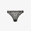 Alta High-rise Embroidered Stretch-woven Briefs -Ress Clothing Shop R04183872 BLACK M