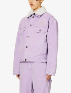 Acne Studios Orsan Brand-appliqué Padded Denim Jacket -Ress Clothing Shop R04185131 SMOKYPURPLE ALT02