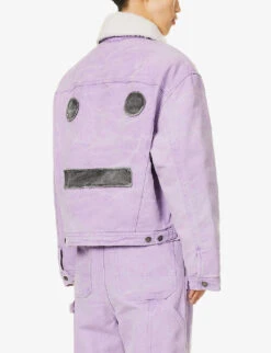 Acne Studios Orsan Brand-appliqué Padded Denim Jacket -Ress Clothing Shop R04185131 SMOKYPURPLE ALT03