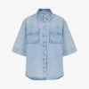Giana Patch-pocket Oversized Organic-cotton Denim Shirt -Ress Clothing Shop R04186780 EXTRALIGHTWASH M